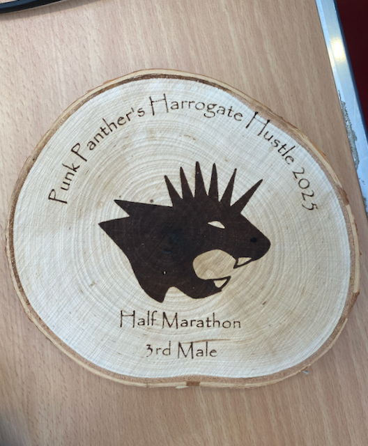 Half marathon 3rd place men's finisher engraving